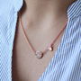 Personalised Rose Gold Plated Necklace With Heart Charm, thumbnail 2 of 8