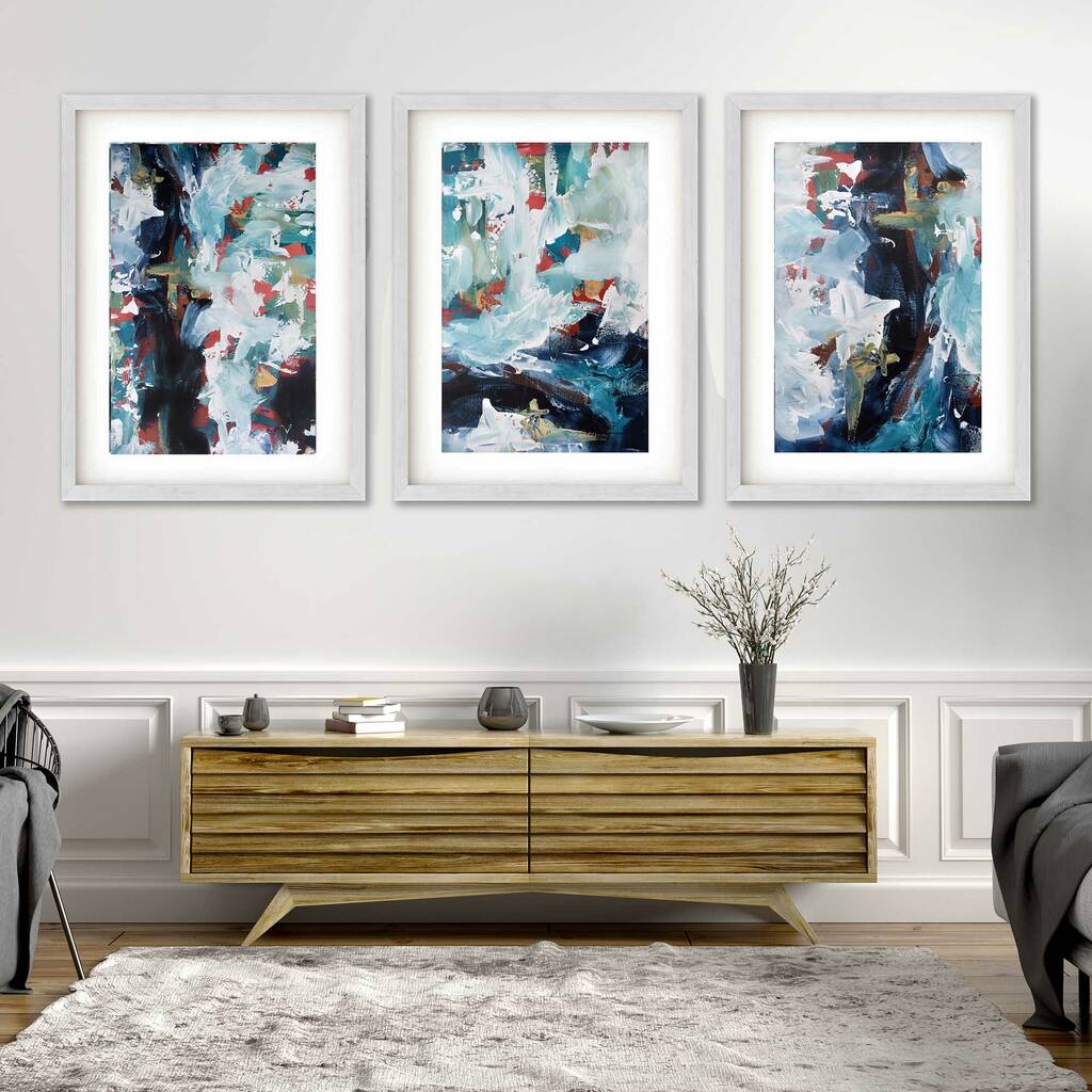 The Ocean Waves Print Set Of Three By Abstract House