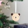 Personalised First Christmas Bear Decoration Card, thumbnail 3 of 10