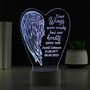 Personalised Angel Wings Memorial LED Light, thumbnail 1 of 9