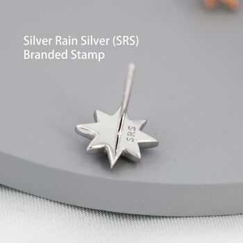 Starburst Opal Stud Earrings In Sterling Silver, 5 of 11
