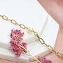 Gold Plated Chunky Chain Pearl Bracelet, thumbnail 3 of 8