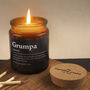Brown Jar Candle • “Grumpa” • Scented Jar Candle • Gift For Him • Special Grandpa • Novelty Candle • Humor Candle, thumbnail 1 of 3