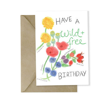 'Have A Wild And Free Birthday' Greetings Card, 2 of 2