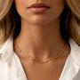 Dainty Fine Bean Women's Chain Necklace In 18k Gold, thumbnail 1 of 4