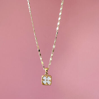 Mum, I'd Pick You: Mother Of Pearl Flower Necklace, 3 of 6