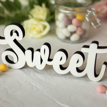 Wooden Sweet Bar Sign For Weddings And Parties, 2 of 3