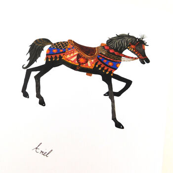 Ariel The Carousel Horse Art Print, 2 of 9