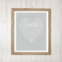 Personalised Friend Heart Print, thumbnail 1 of 3