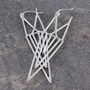 Aztec Geometric Sterling Silver Drop Earrings, thumbnail 1 of 5