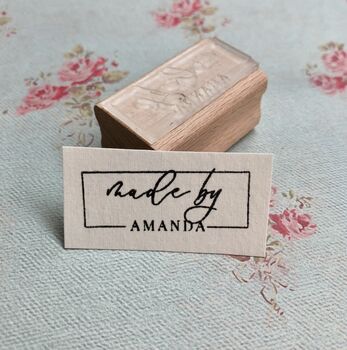 Made By / Crafters Personalised Rubber Stamp, 2 of 4