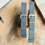 'Navy Tie' Leather Smartwatch Strap; Handmade Band, thumbnail 1 of 9