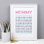 Why I Love You Mummy Poem Print, thumbnail 5 of 10
