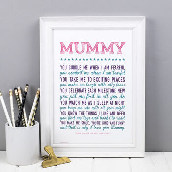 Why I Love You Mummy Poem Print, 5 of 10