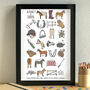 Horse Riding Alphabet Art Print Unframed, thumbnail 2 of 4