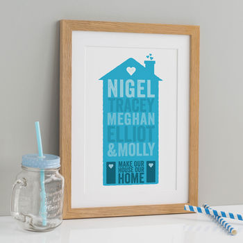 Personalised Family Home Print, 4 of 8