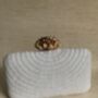 White Pearl Handcrafted Rectangular Clutch Bag, thumbnail 1 of 10