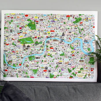 Limited Edition London Illustrated Map Print, 2 of 4