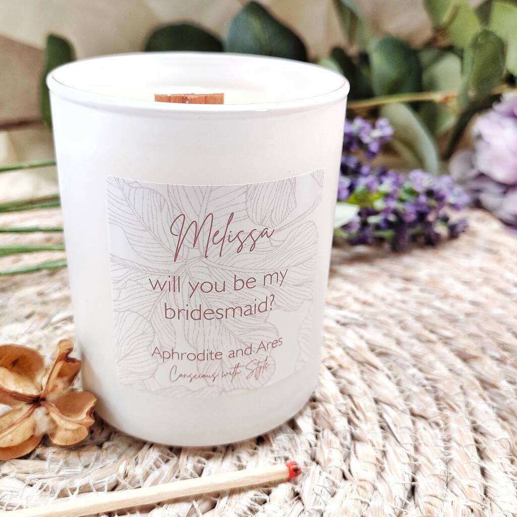 'Be my Bridesmaid' Personalised Vegan Candle