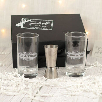 Personalised Any Name Any Drink Pair Of Highball Glasses, 3 of 3
