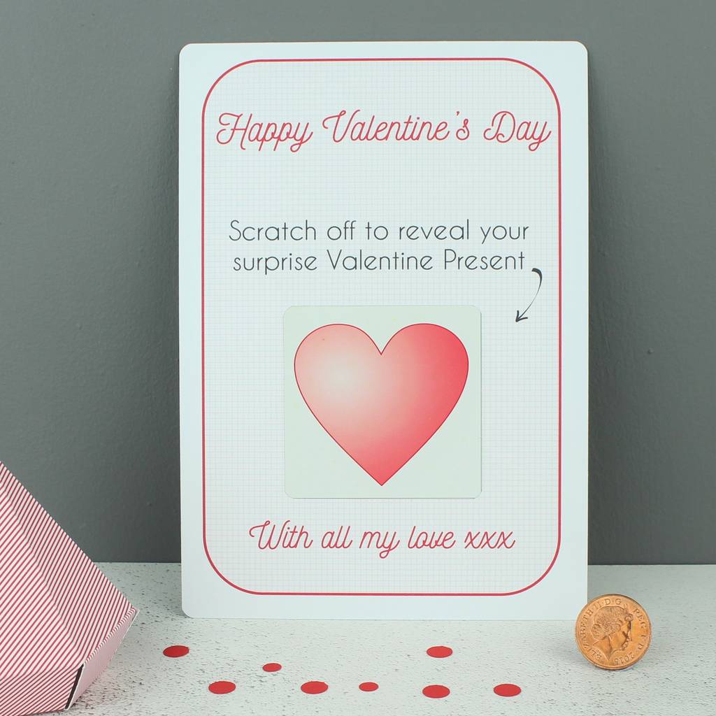 Valentines Day Surprise Reveal Scratchcard By Daisyley Designs 