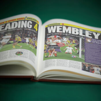 England Women Personalised Football Gift Lionesses Newspaper History Book, 12 of 12