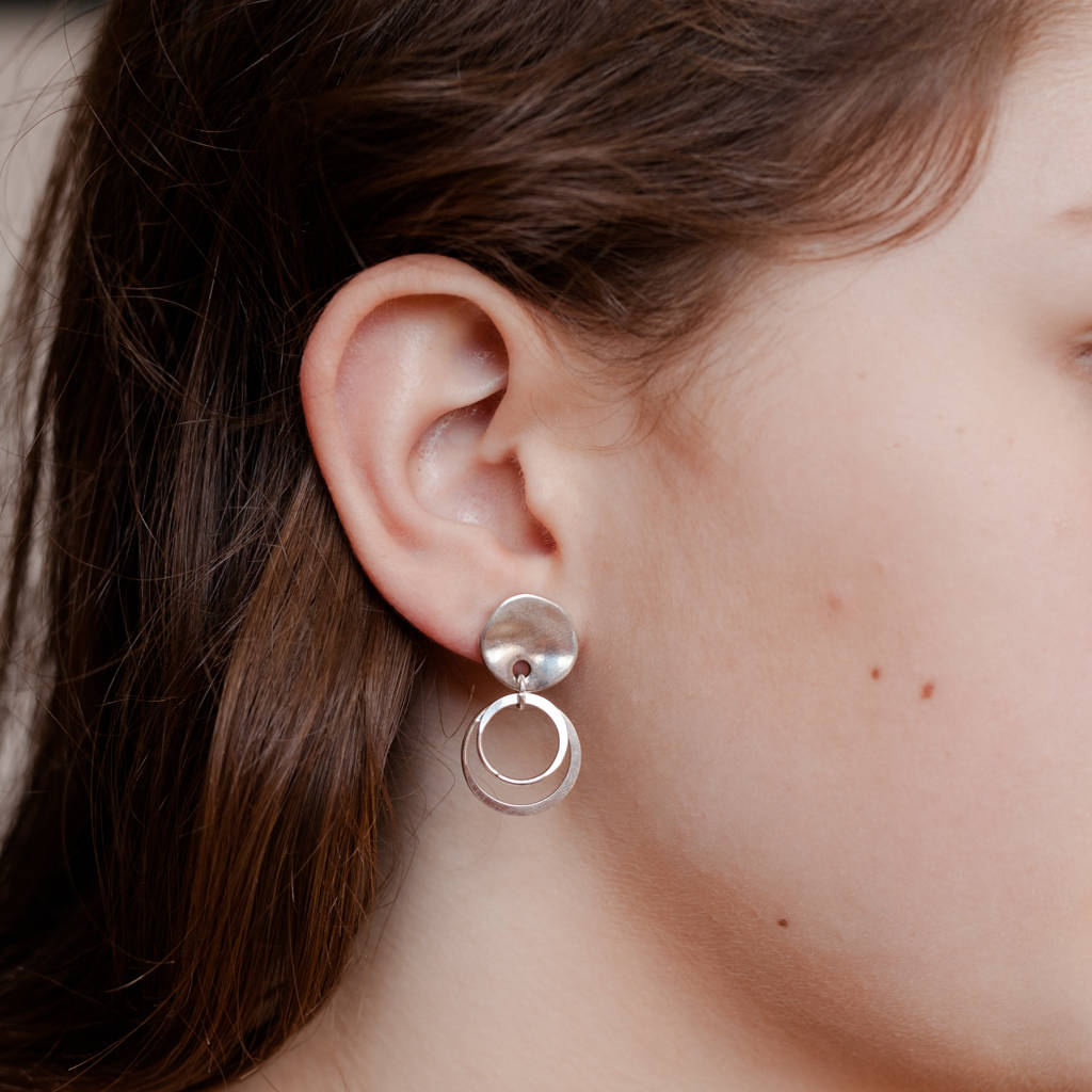 Double Hoop Stud Earrings By Francesca Rossi Designs ...