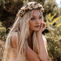 Maya Boho Bridal Dried Flower Crown Wedding Headband, thumbnail 2 of 6