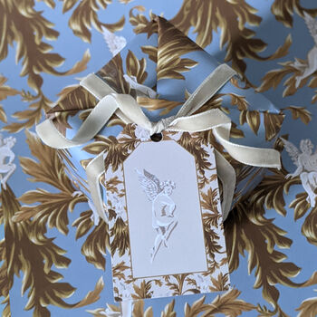 Christmas Wrapping Paper Set Cherub Design, 5 of 10