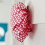 Waterproof Shower Cap In Soft Red Spot, thumbnail 2 of 5