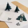 Eco Christmas Tree Cutlery Holder Set Of Four, thumbnail 2 of 6