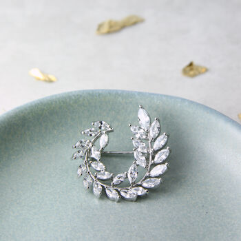 Crystal Wreath Brooch, 2 of 6