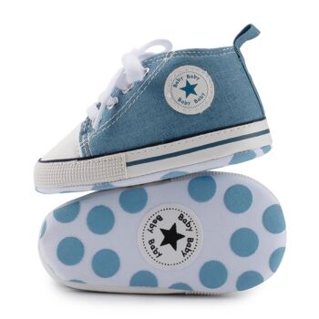 Cute Converse Style Baby Shoes In A Gift Box, Perfect Gift For Baby Or First Walkers, 5 of 12