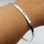 Solid Sterling Silver Celestial Star Cuff Bangle, thumbnail 2 of 6