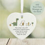 Personalised Porcelain Heart Sleeps A Boy Decoration Heart Keepsake, thumbnail 1 of 2