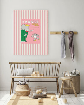 Babar The Elephant Pink Ballet Art Print, 4 of 4