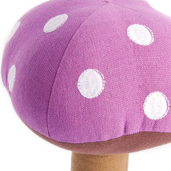 Fair Trade Mushroom Rattle Soft Toy, 5 of 6