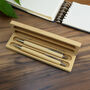 Personalised Highland Cow Wooden Pen And Pencil Set, thumbnail 4 of 6