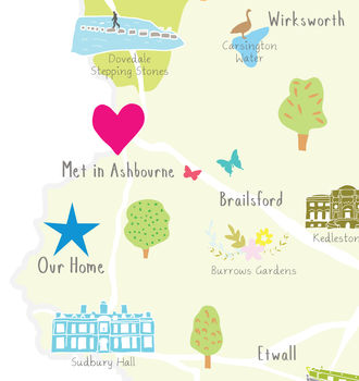 Personalised Derbyshire Map: Add Favourite Places, 2 of 4