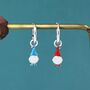 Mismatched Gnome Huggie Hoop Earrings In Sterling Silver, thumbnail 2 of 11