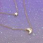 Layered Moon And Star Necklace, thumbnail 5 of 6