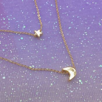 Layered Moon And Star Necklace, 5 of 6