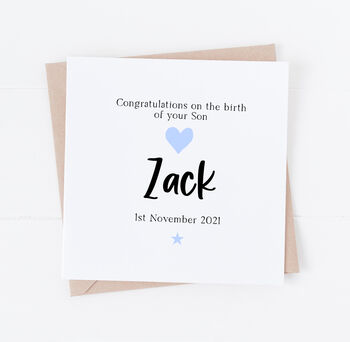 Personalised New Son Card, 2 of 3