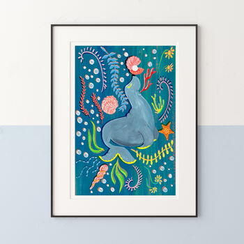 Sea Animal Nursery Art Print, 4 of 9
