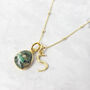 18ct Gold Plated Emerald Crystal Initial Necklace, thumbnail 1 of 6