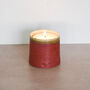 Speckled Clay Candle Pot With Refill Raspberry, thumbnail 1 of 6