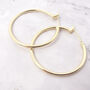 Stylish And Versatile 30mm Gold Plated Hoop Earrings, thumbnail 1 of 3