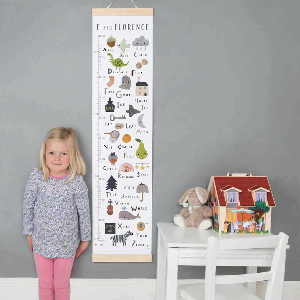 Personalised Alphabet Height Chart, 1 of 7