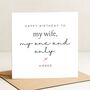 Wife Birthday Card With Romantic Message, thumbnail 2 of 7