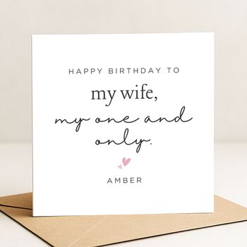 Wife Birthday Card With Romantic Message, 2 of 7